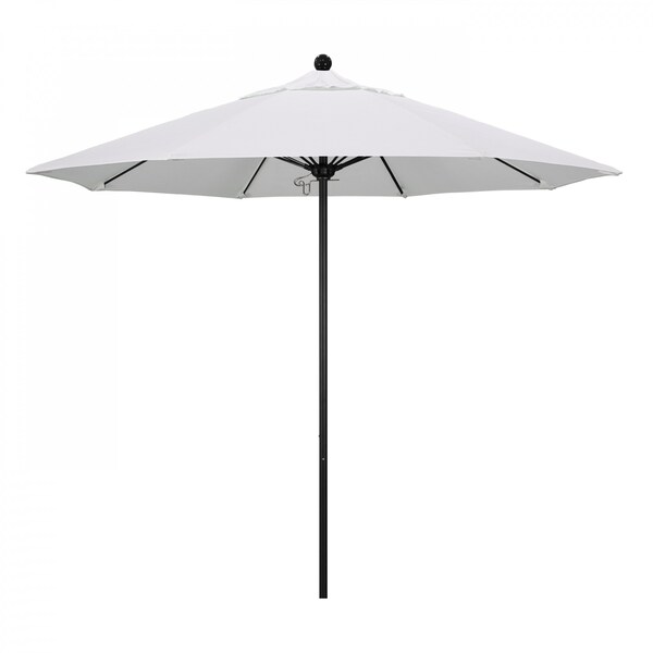 California Umbrella 9' Black Aluminum Market Patio Umbrella, Pacifica Natural 194061335796 - main